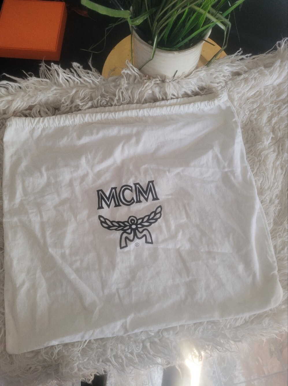 Mcm Large Dust Bag White
